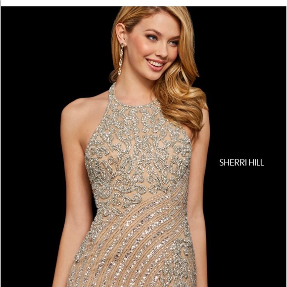 Sherri Hill size 2 gold cocktail dress - Picture 1 of 3